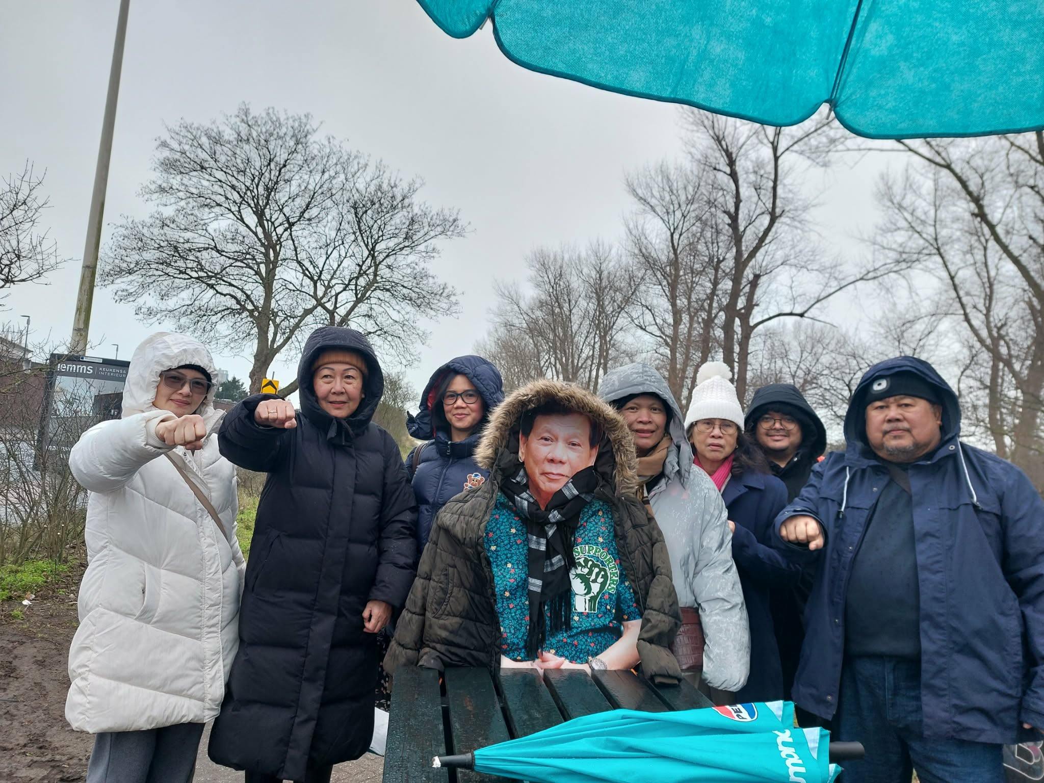 Supporters showing solidarity at Duterte Street, Den Haag